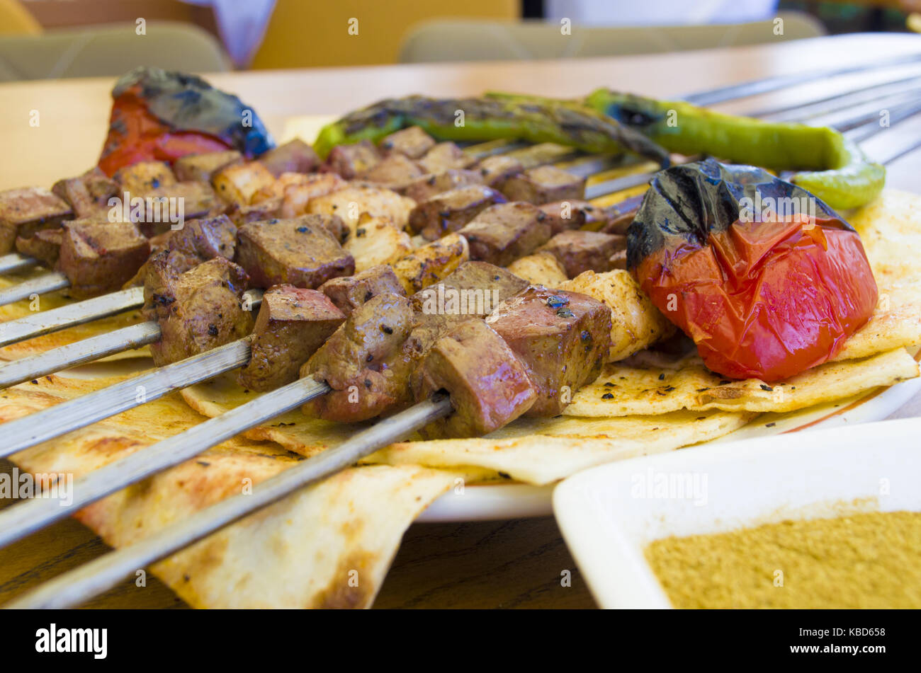 Fegato Sish Kebab Foto Stock