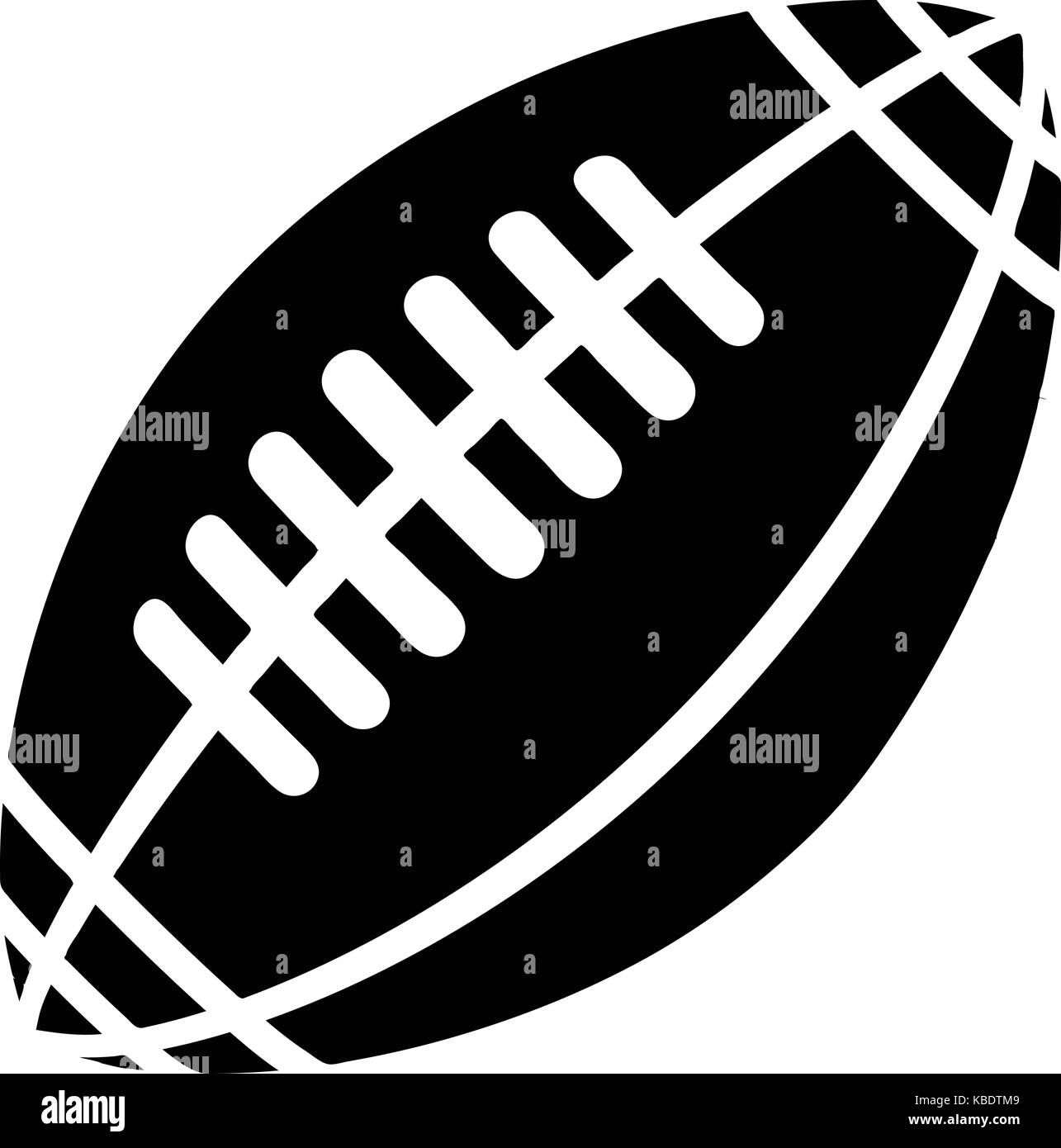 Icona di rugby, semplice stile nero Illustrazione Vettoriale