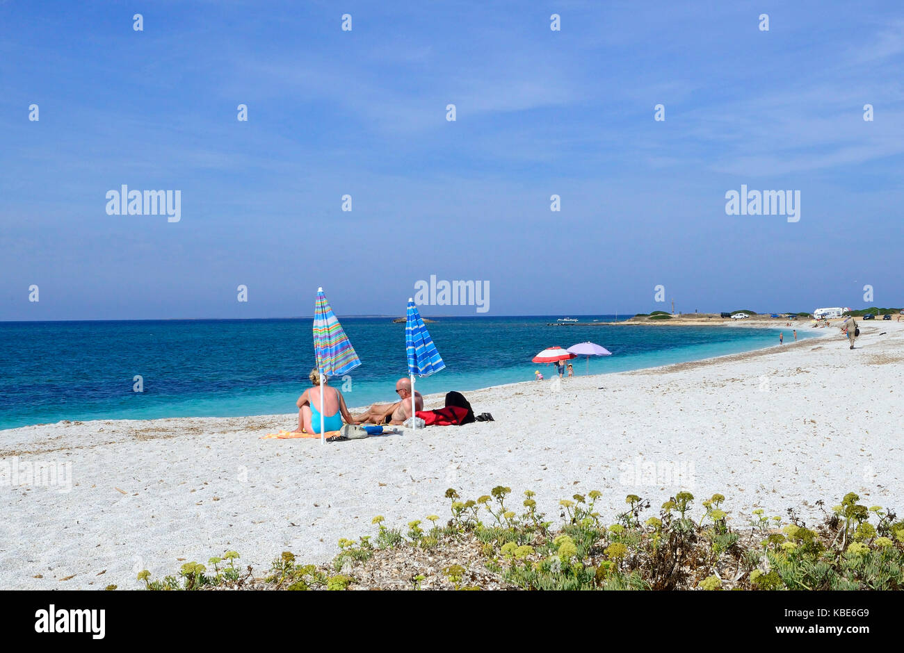 Una vista su ciascuno dei Mari Ermi, Sardegna, Italia Foto Stock