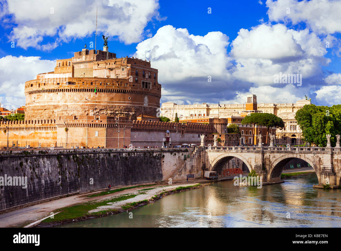 Bel Castel sant' angelo a roma,l'Italia. Foto Stock