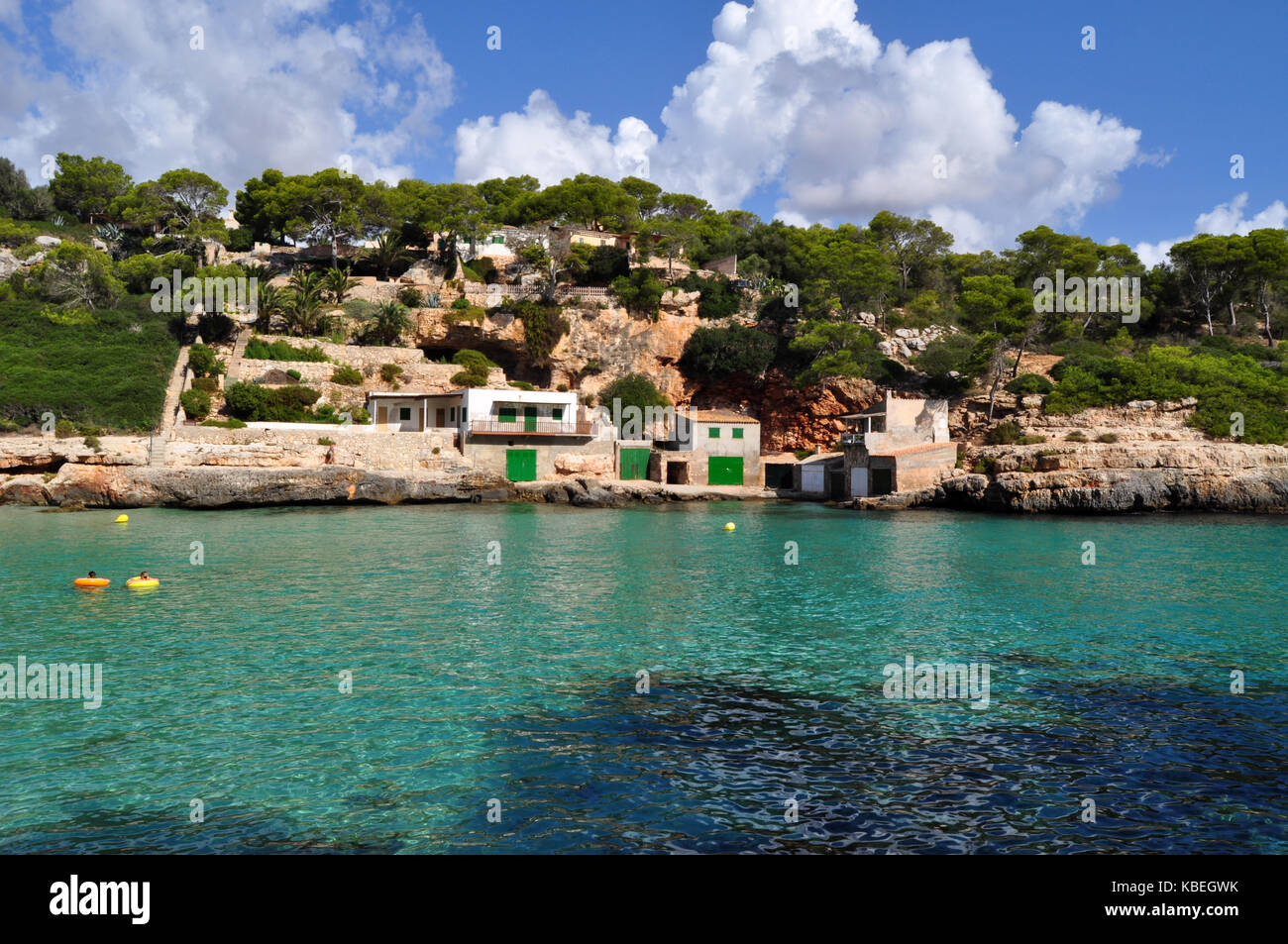 Cala Llombards vista sull'isola delle Baleari Mallorca in Spagna Foto Stock