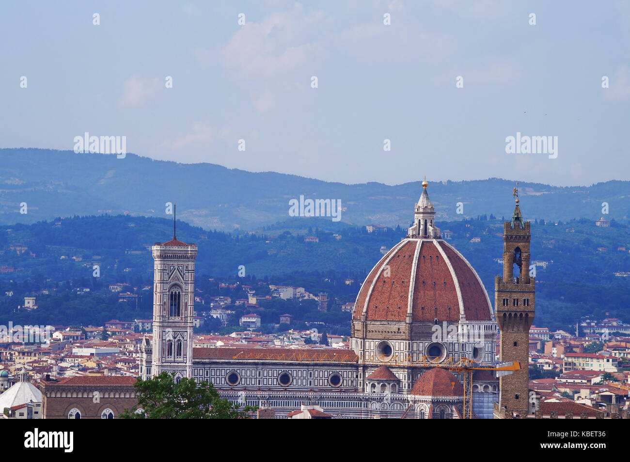 Vista di Firenze dal forte belvedere italia Foto Stock