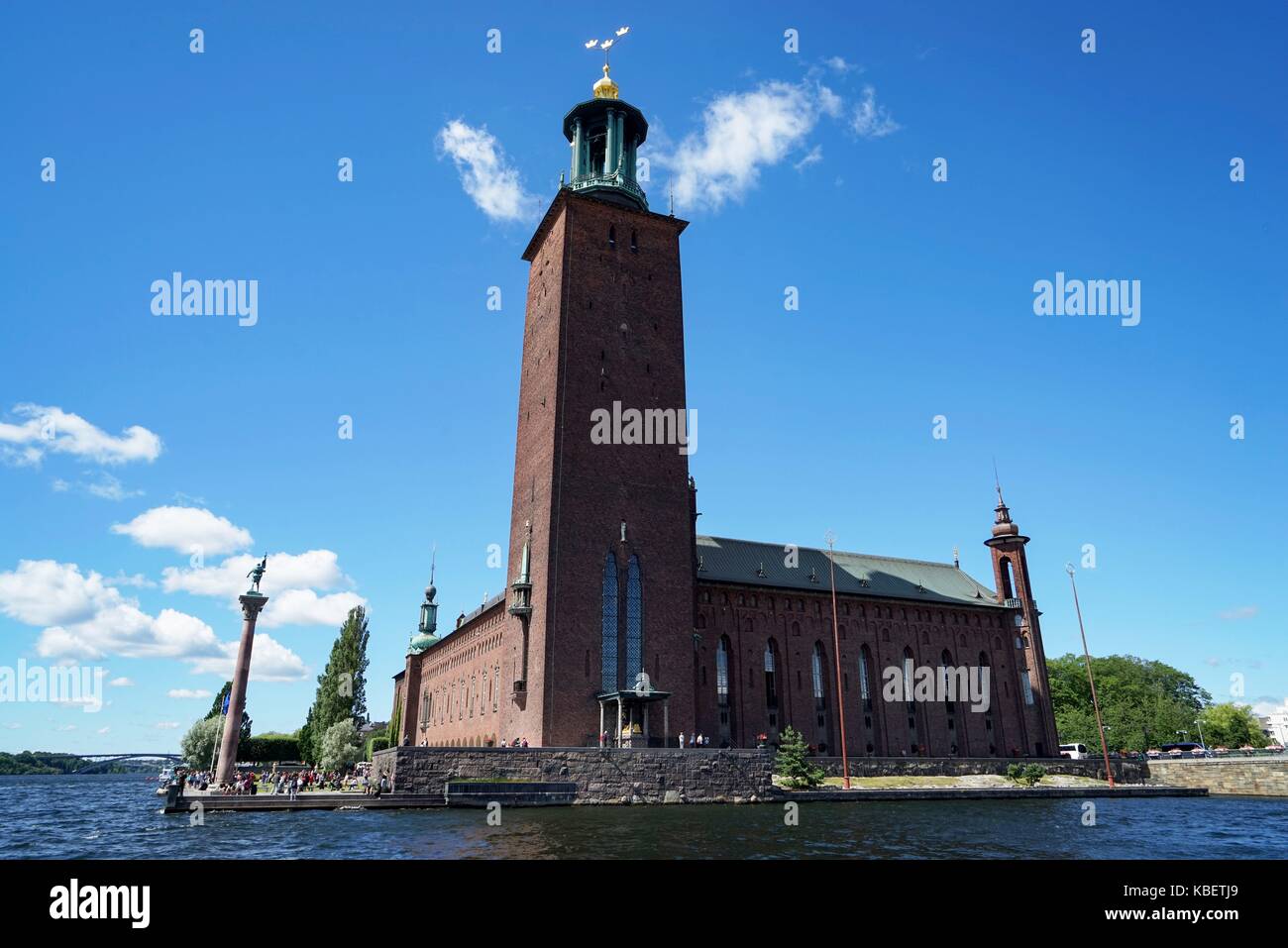 Svezia : Stoccolma city hall, visto da sud. foto dal 17 luglio 2017. | Utilizzo di tutto il mondo Foto Stock