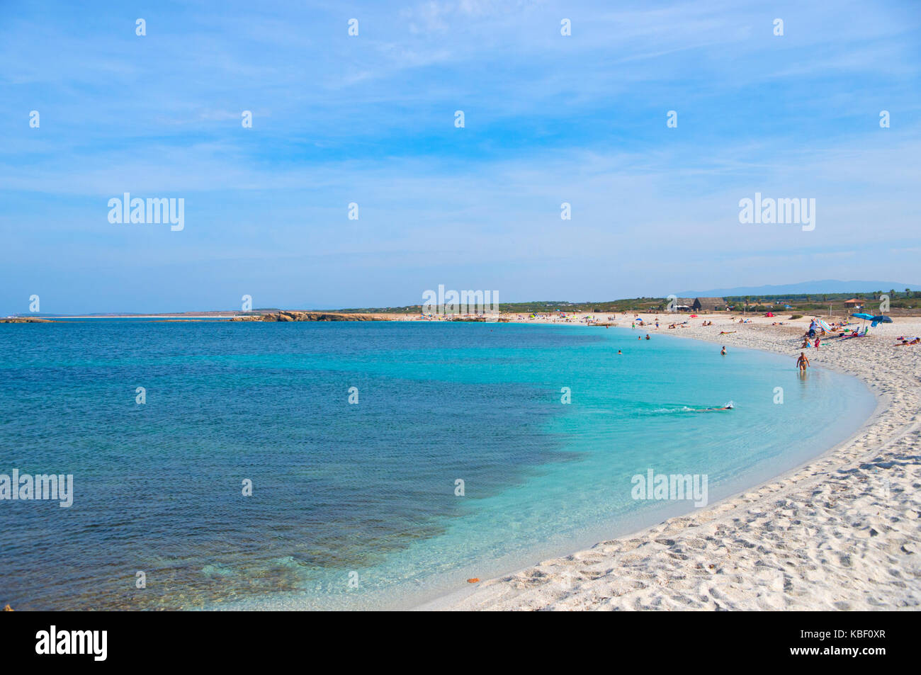 Una bellissima vista sulla spiaggia di Is Arutas, Sardegna, Italia Foto Stock