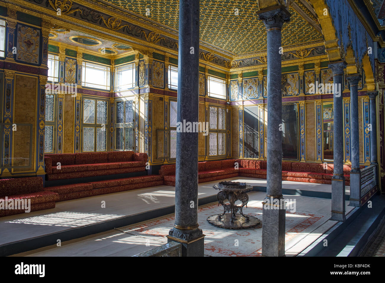 Il salone Imperiale del Palazzo Topkapi Foto Stock