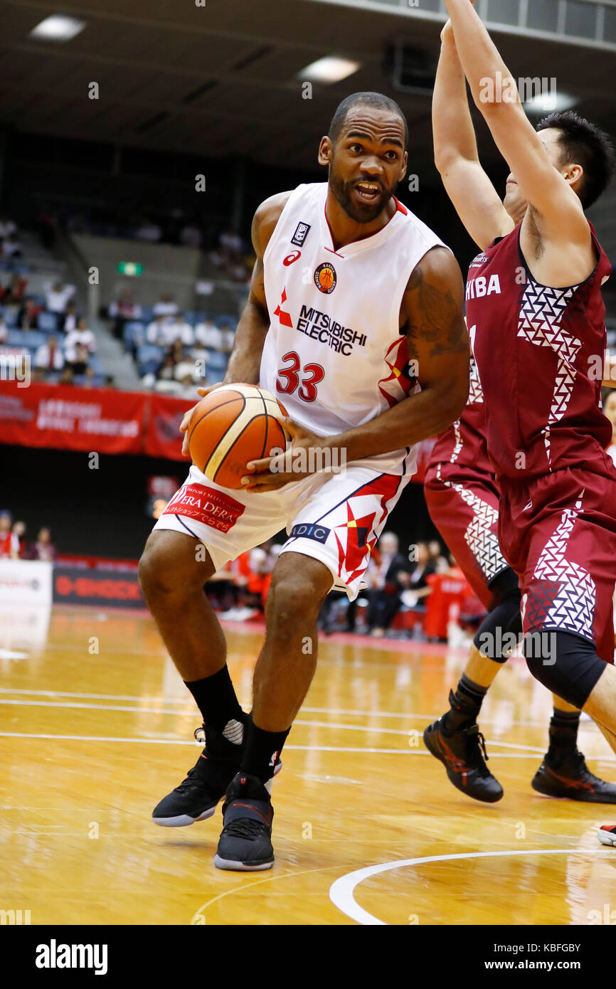 Girolamo tillman (diamond delfini), 29 settembre 2017 - basket : 2017-18 b.lega b1 gioco di apertura tra kawasaki brave thunders - nagoya diamond delfini di todoroki arena di kanagawa, Giappone. (Foto di Giovanni osada/aflo sport) Foto Stock