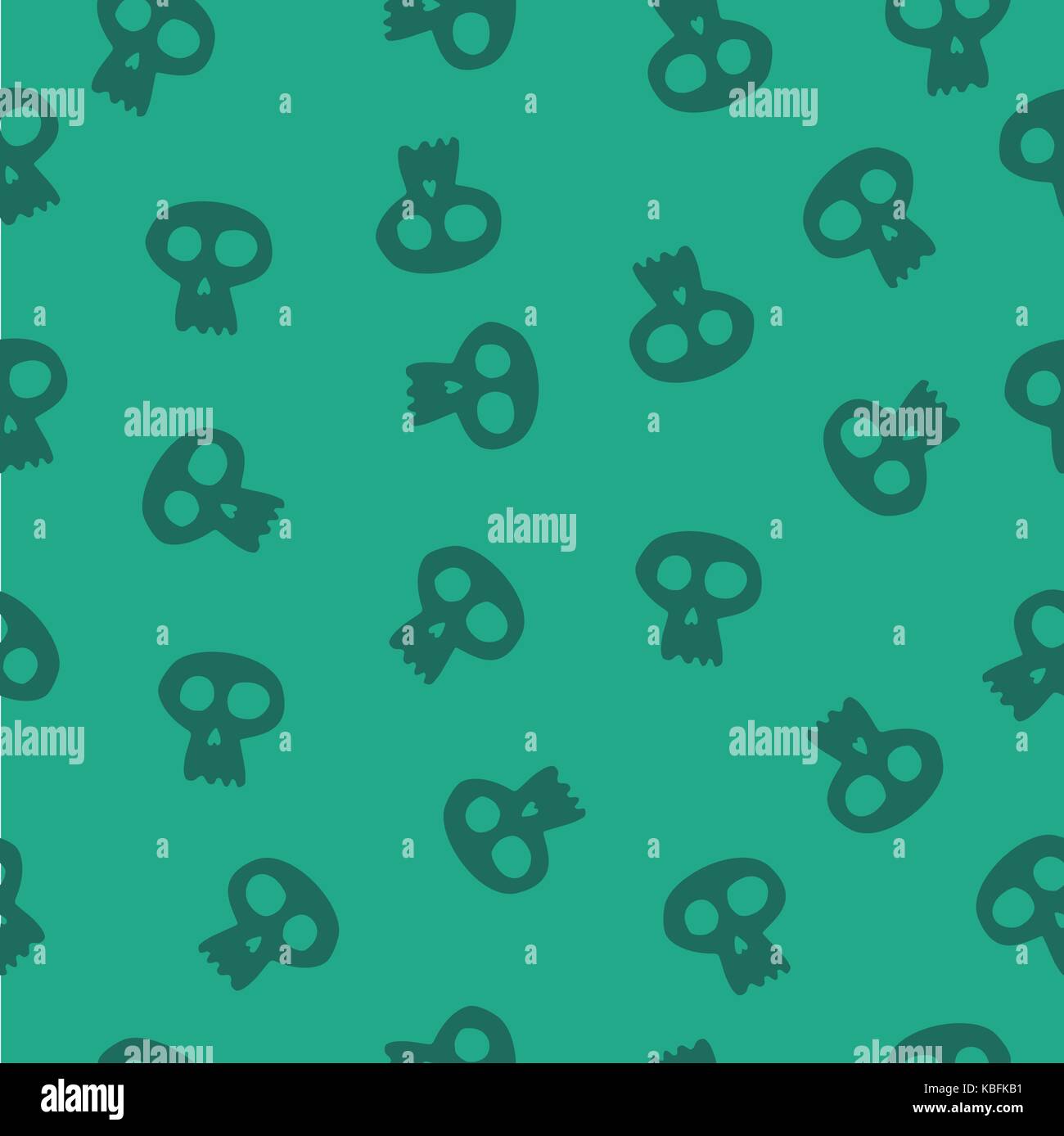 Il giorno dei morti disegnati a mano il cranio seamless pattern, Messico festosa sfondo scheletro. eps10 vettore. Illustrazione Vettoriale