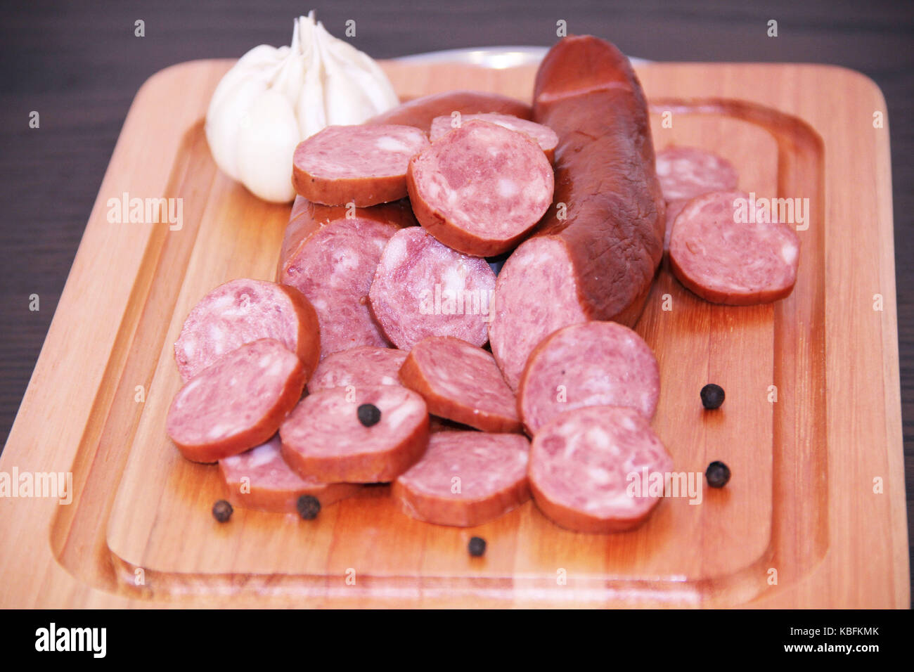 Salsicce, salsiccia per pizza, aglio, São Paulo, Brasile. Foto Stock