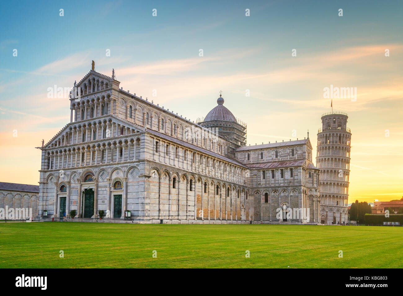 Duomo di Pisa prima luce Foto Stock