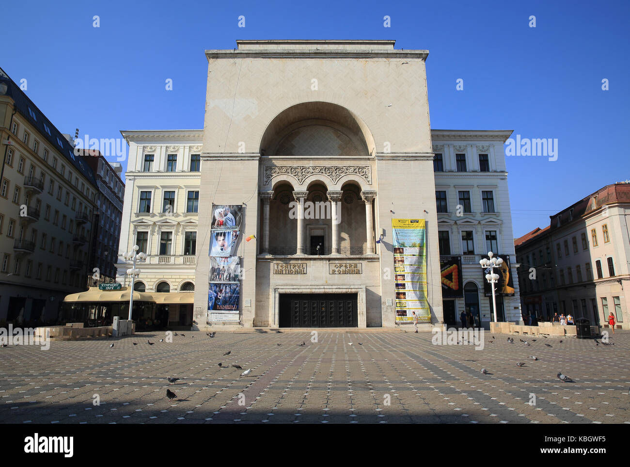 Il Teatro dell'Opera su Opera Square, in Timisoara, Romania occidentale Foto Stock