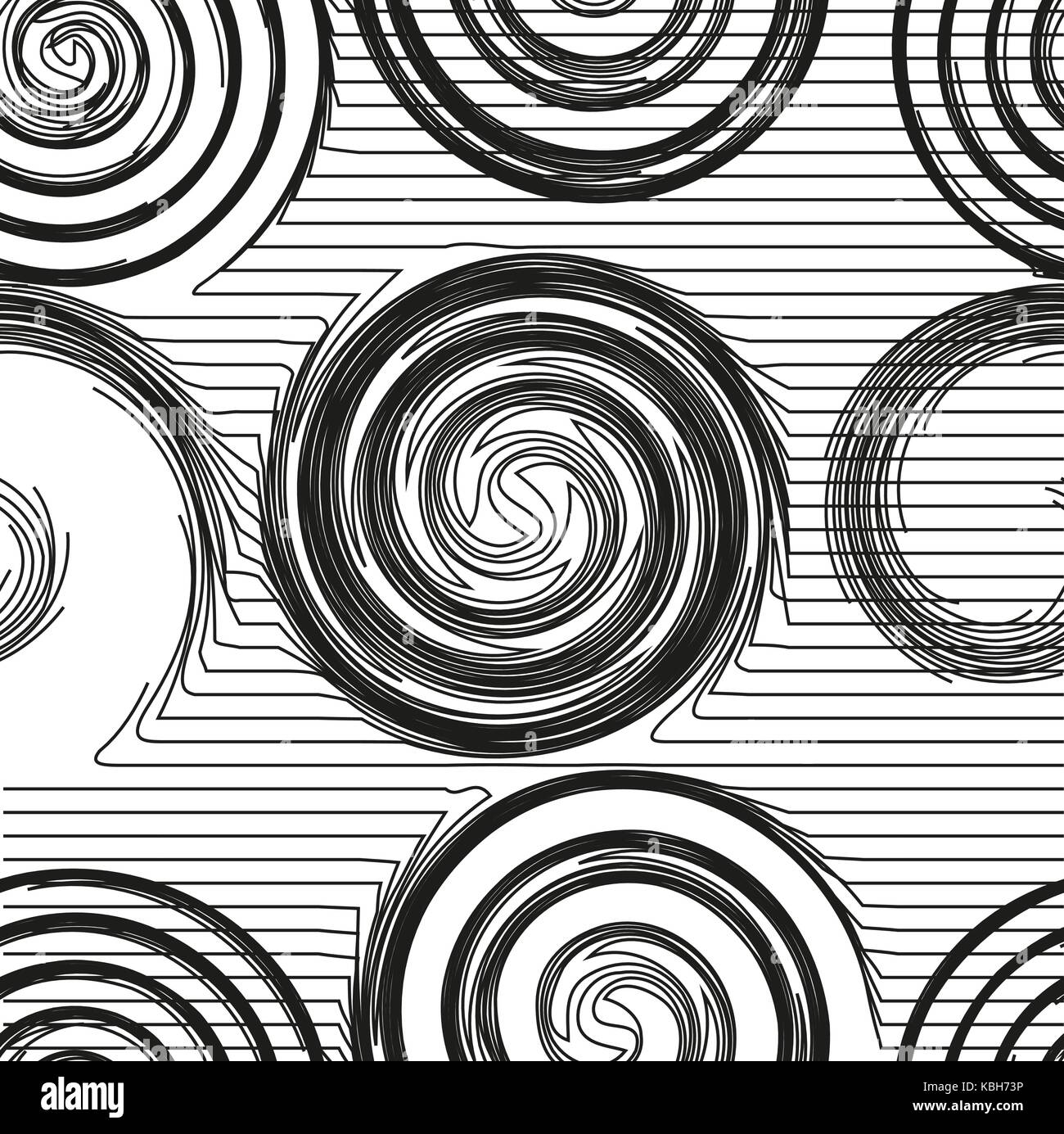 Moderno e alla moda onde minima seamless pattern. linee nere texture ...