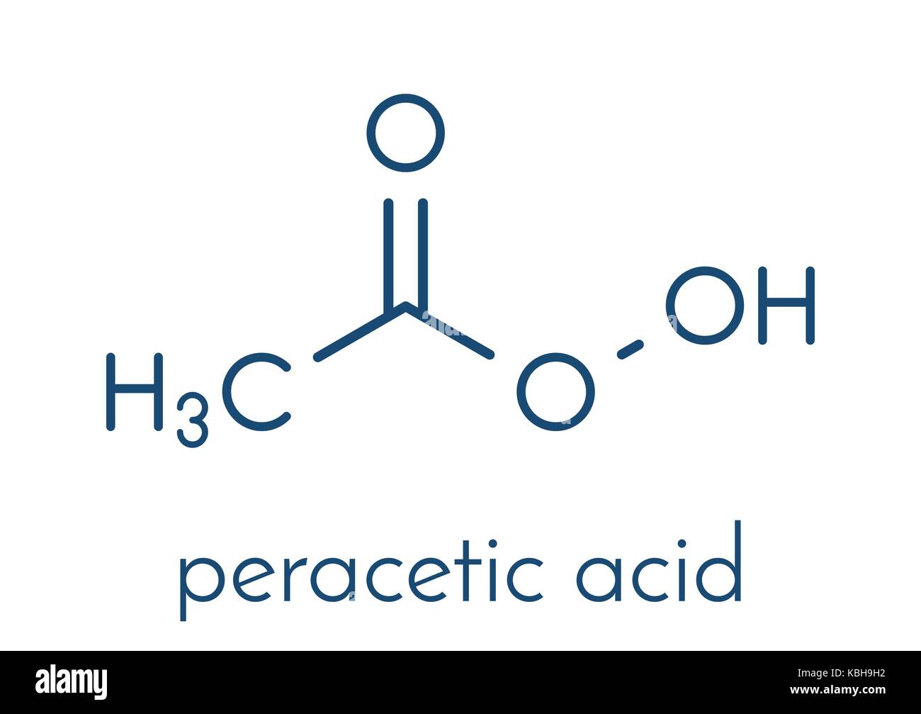 Acido peracetico (acido perossiacetico, paa) disinfettante. molecola di  perossido organico comunemente utilizzato come agente antimicrobico.  formula scheletrico Immagine e Vettoriale - Alamy