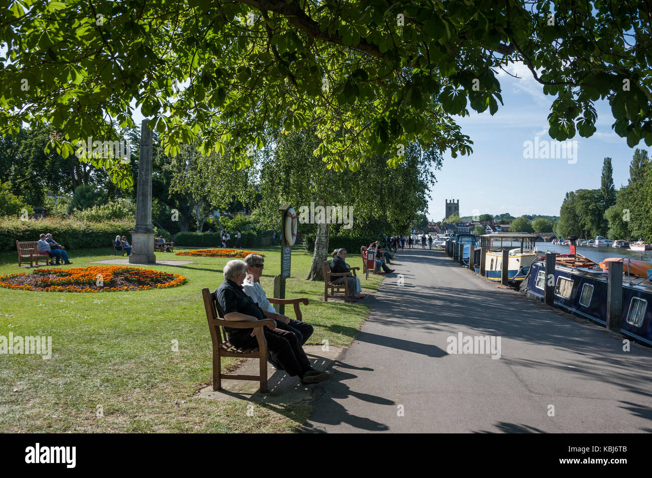 Riverside Walk, Henley-on-Thames, Oxfordshire, Regno Unito Foto Stock