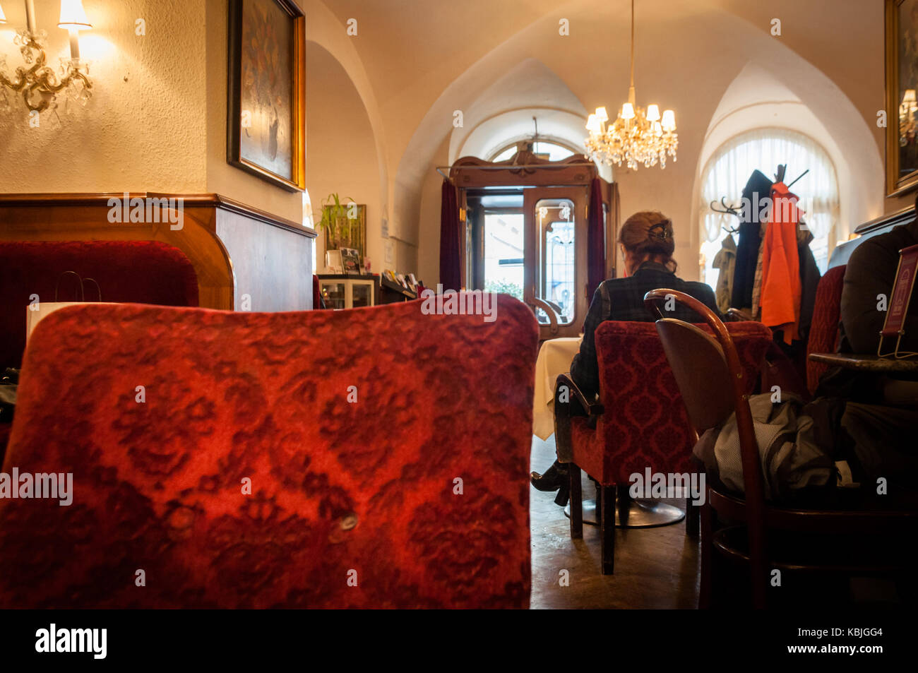 Cafe Frauenhuber, la più antica casa di caffè in Vienna Foto Stock