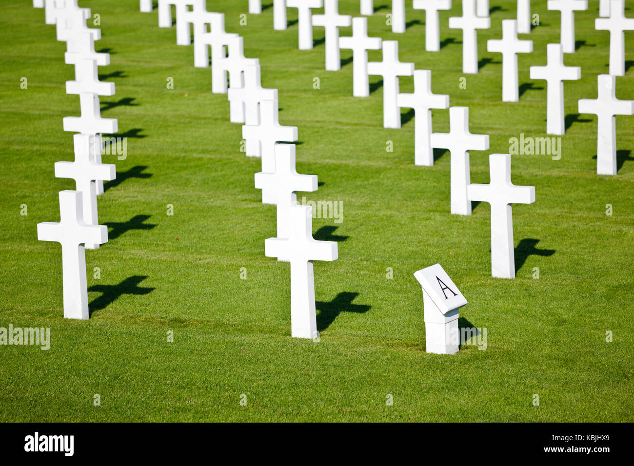 L'americano cimitero militare henri-Chapelle vicino aubel in Belgio. Foto Stock