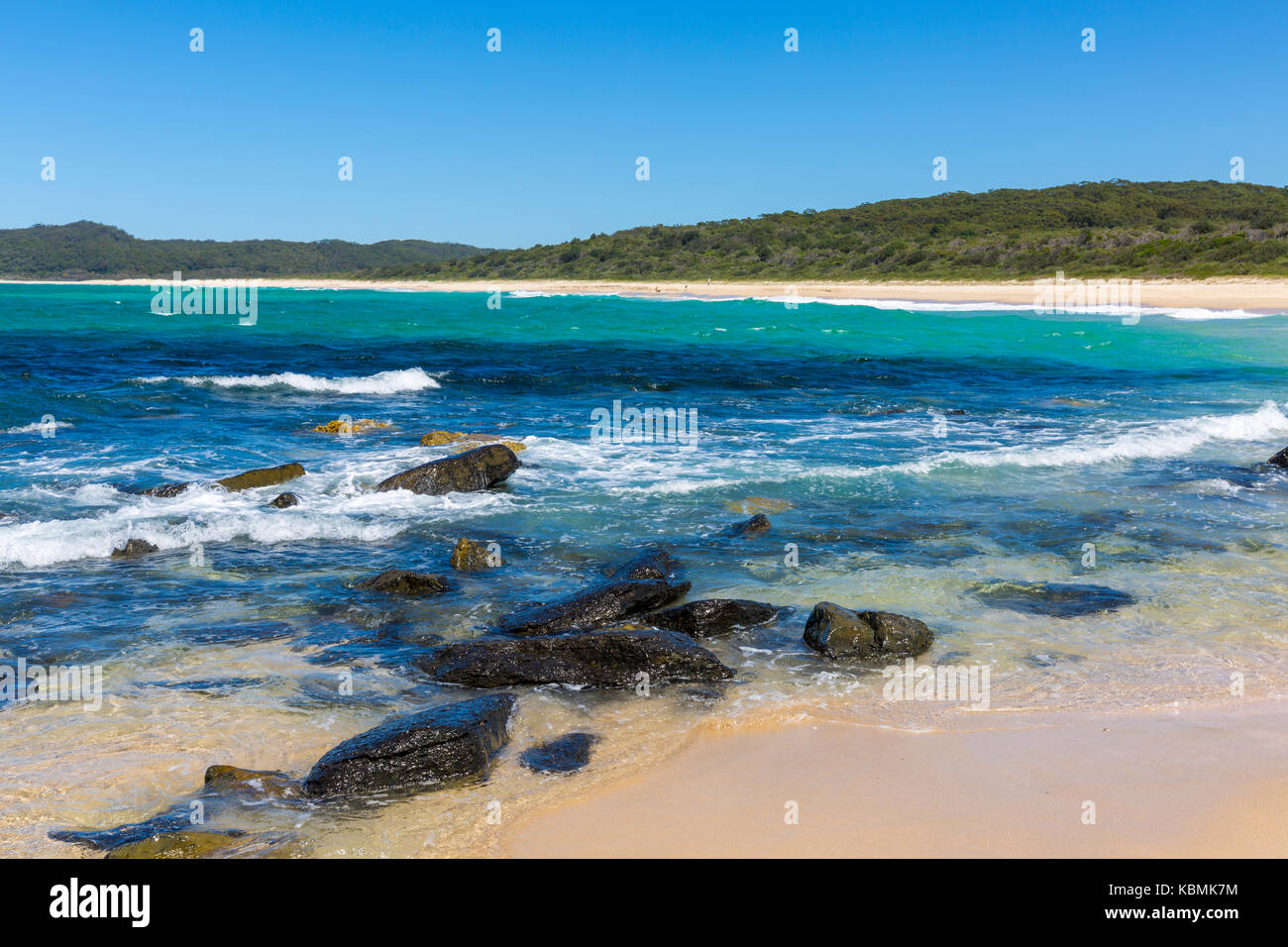 Cellito spiaggia a metà costa nord del Nuovo Galles del Sud, Australia Foto Stock