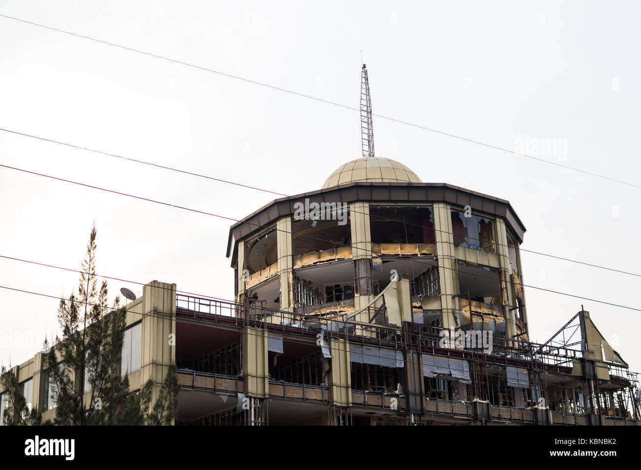 Demolizione di Kigali Top Tower Hotel, Ruanda Foto Stock
