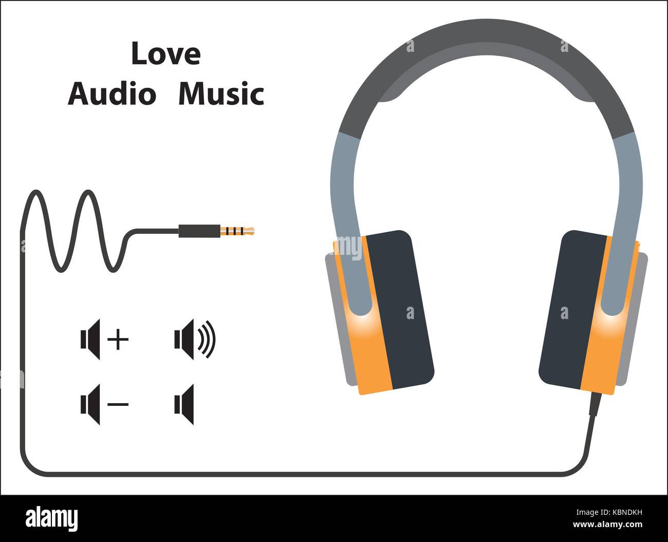 Cuffie con esperienza audio Illustrazione Vettoriale