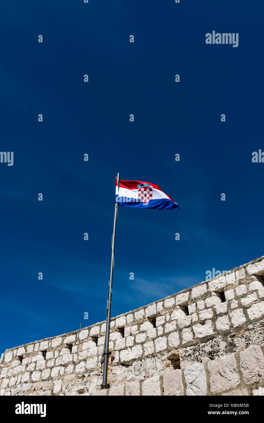 Bandiera nazionale di Croazia Foto Stock