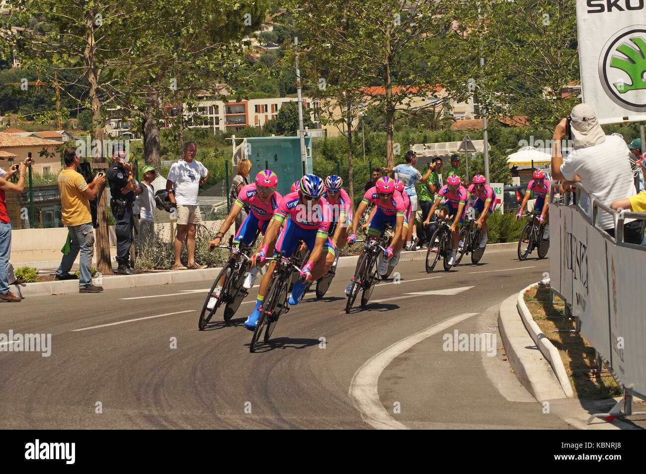 Nice - 2 luglio : IL TOUR 2013 (tour de France). lampre team merida durante la bella/Nizza la fase 4 (25 km)... Foto Stock