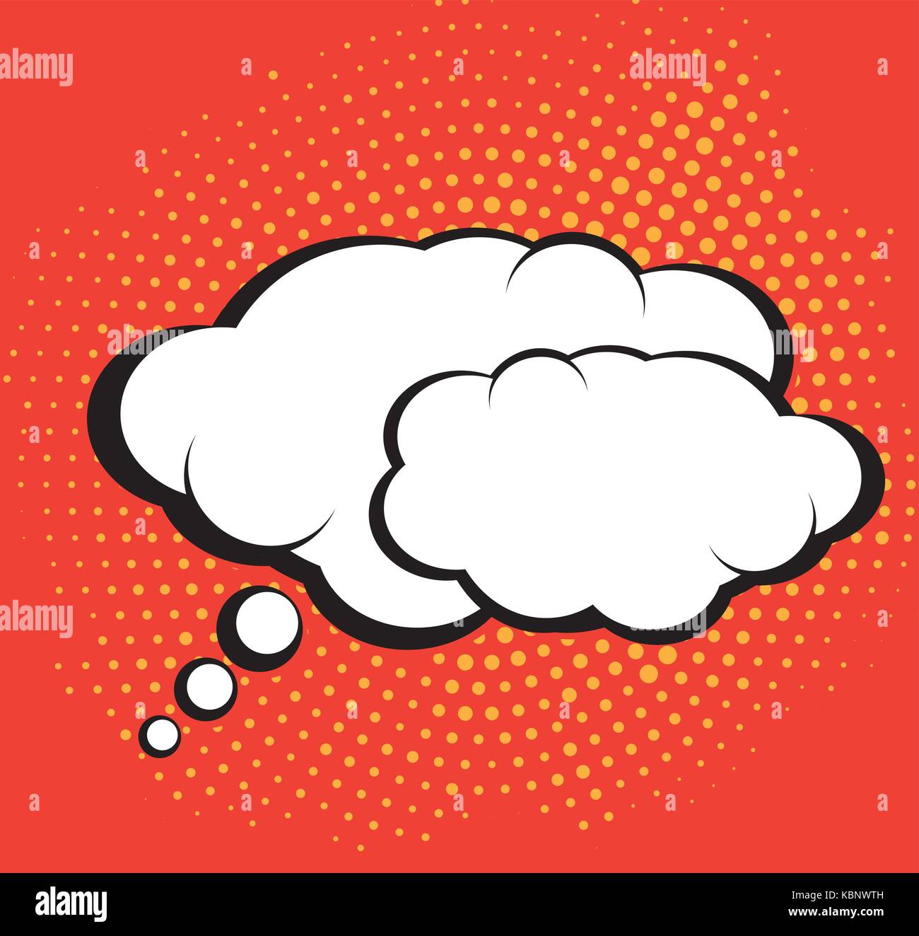 Il dialogo di bolla in pop art stile fumetto con texture di mezzitoni. illustrazione vettoriale. Illustrazione Vettoriale