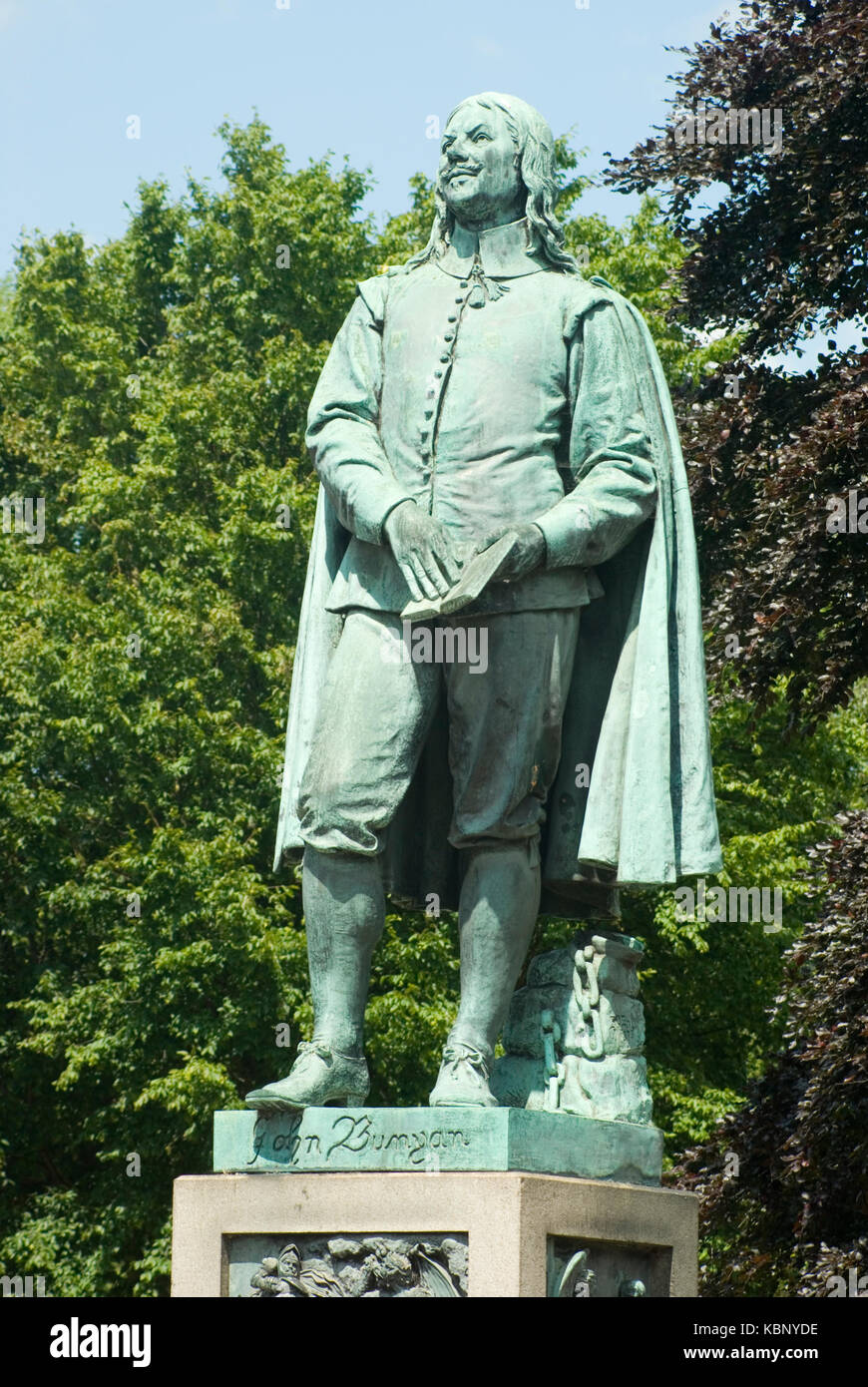 Statua di John Bunyan in Bedford Foto Stock