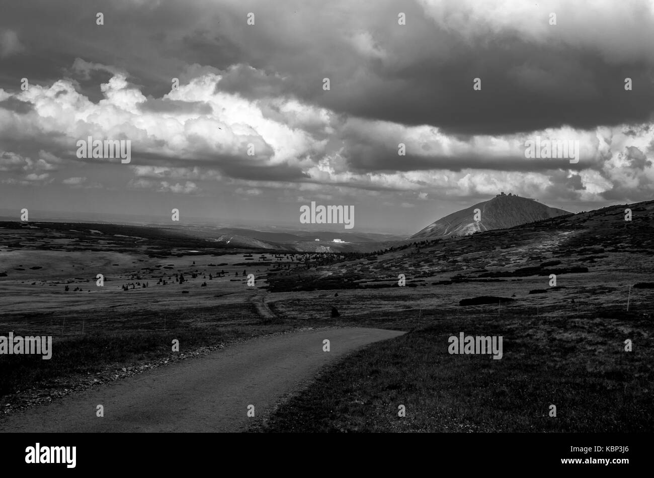 Magnifica sněžka mountain, Repubblica ceca Foto Stock