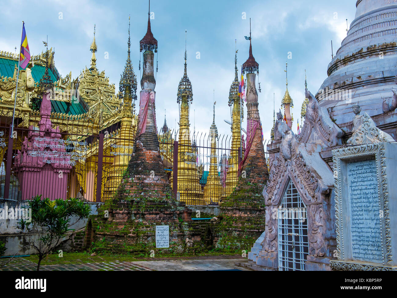 Il pagoda kakku nello stato di Shan myanmar Foto Stock