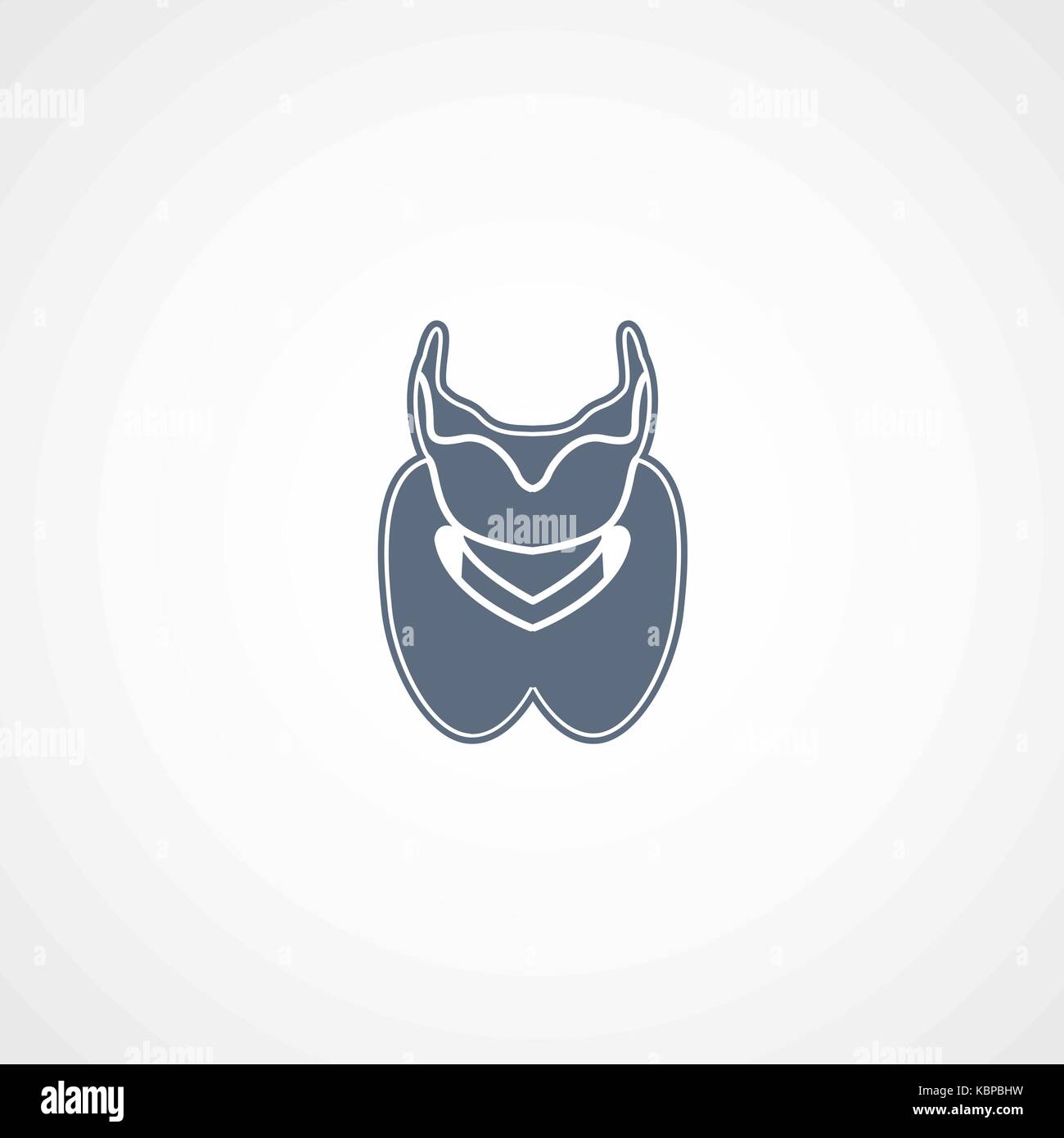 Logo della tiroide icona vettore illustrazione design Illustrazione Vettoriale