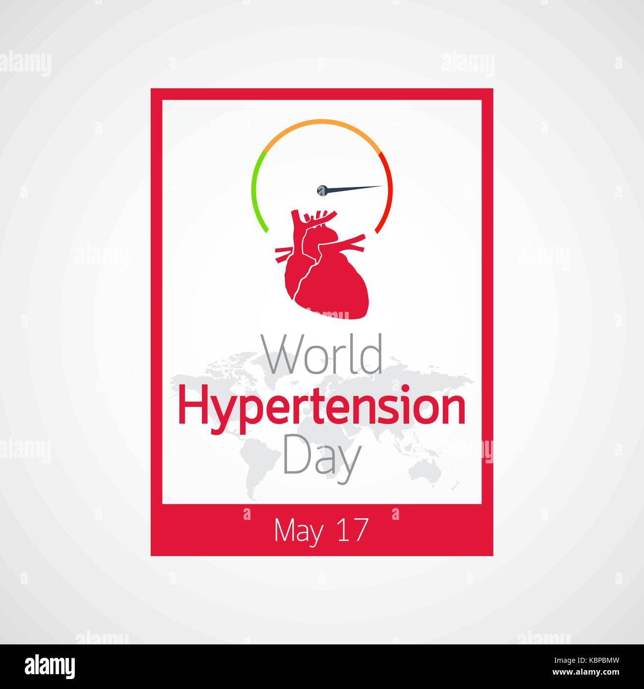Ipertensione mondiale giorno icona vettore illustrazione Illustrazione Vettoriale