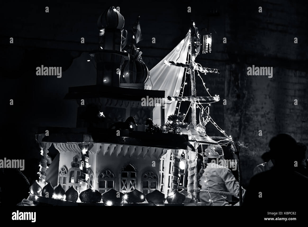 Junagadh,gujarat/India 30,settembre 2017 - La processione tazia visto durante il lutto processione di moharram, junagadh, Gujarat, India. Foto Stock