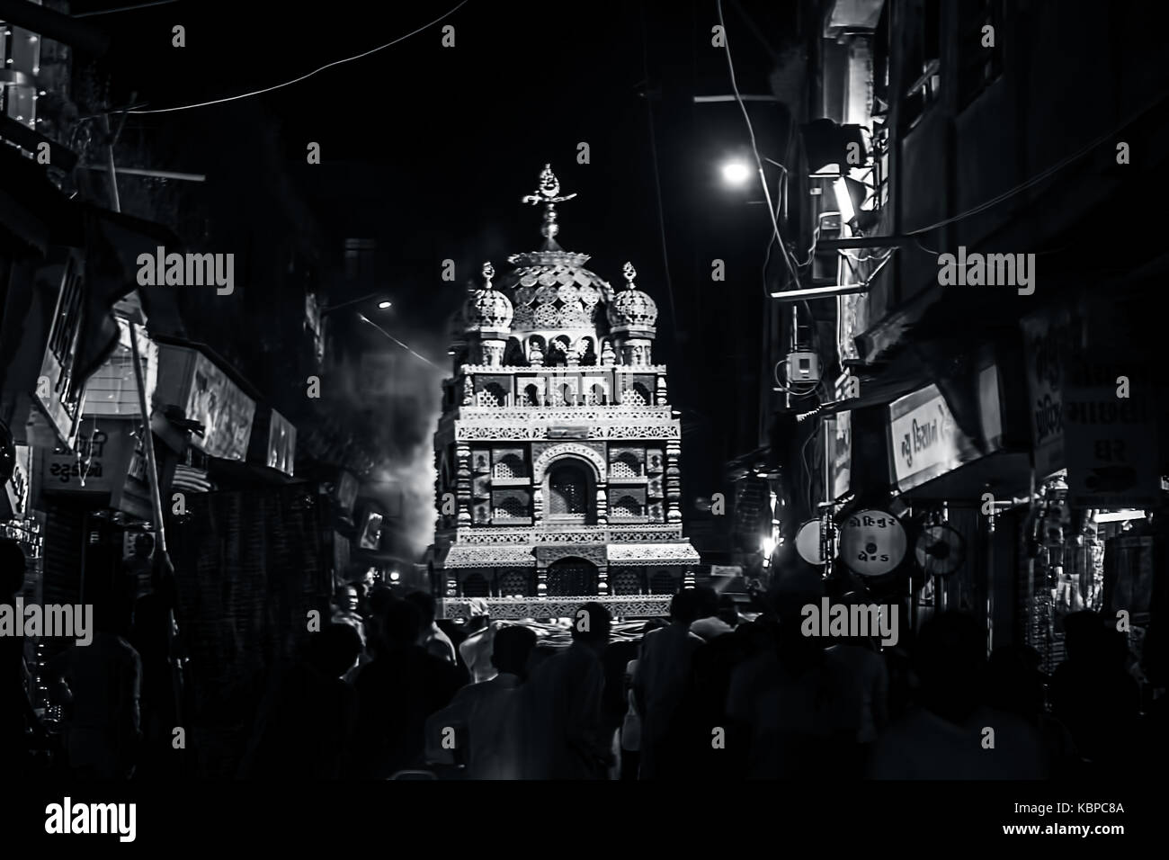 Junagadh,gujarat/India 30,settembre 2017 - La processione tazia visto durante il lutto processione di moharram, junagadh, Gujarat, India. Foto Stock