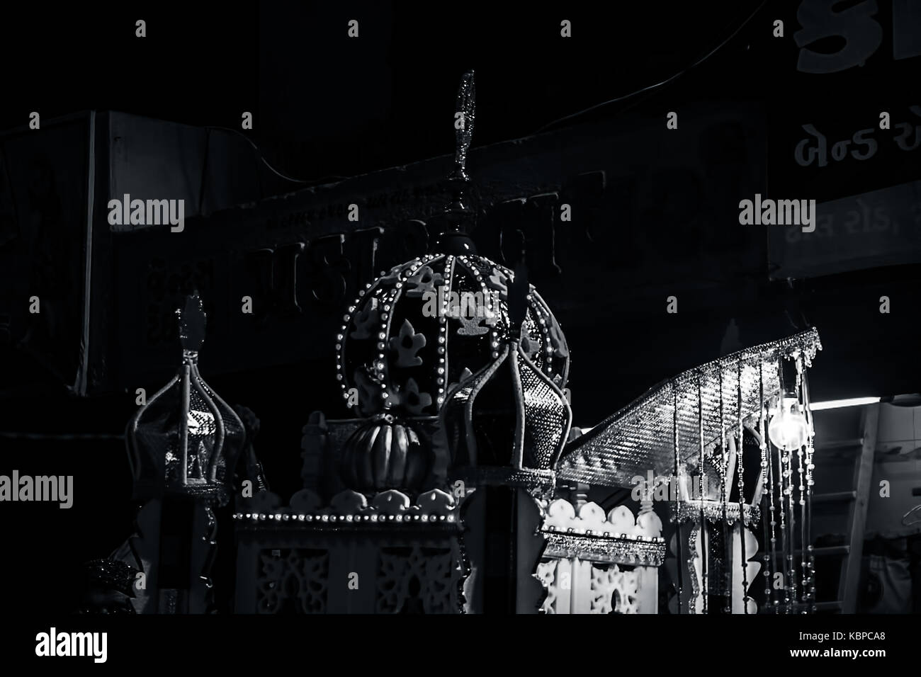 Junagadh,gujarat/India 30,settembre 2017 - La processione tazia visto durante il lutto processione di moharram, junagadh, Gujarat, India. Foto Stock
