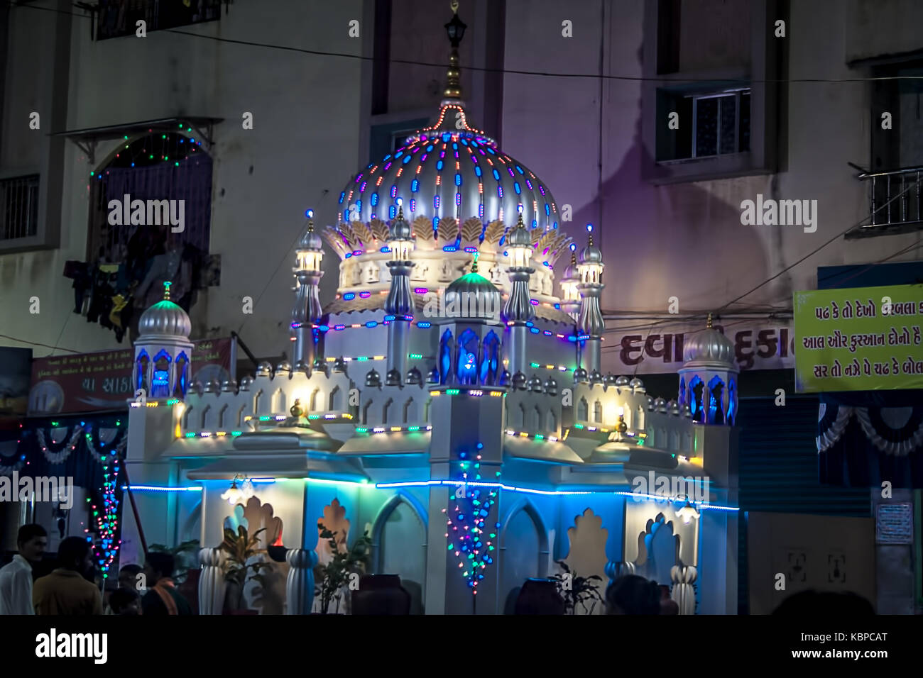 Junagadh,gujarat/India 30,settembre 2017 - La processione tazia visto durante il lutto processione di moharram, junagadh, Gujarat, India. Foto Stock