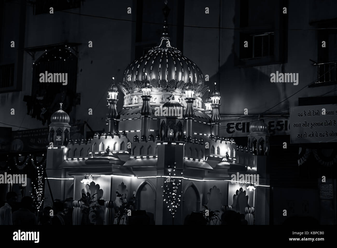 Junagadh,gujarat/India 30,settembre 2017 - La processione tazia visto durante il lutto processione di moharram, junagadh, Gujarat, India. Foto Stock
