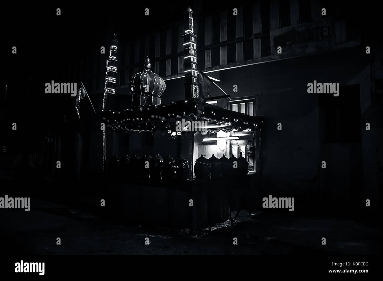 Junagadh,gujarat/India 30,settembre 2017 - La processione tazia visto durante il lutto processione di moharram, junagadh, Gujarat, India. Foto Stock
