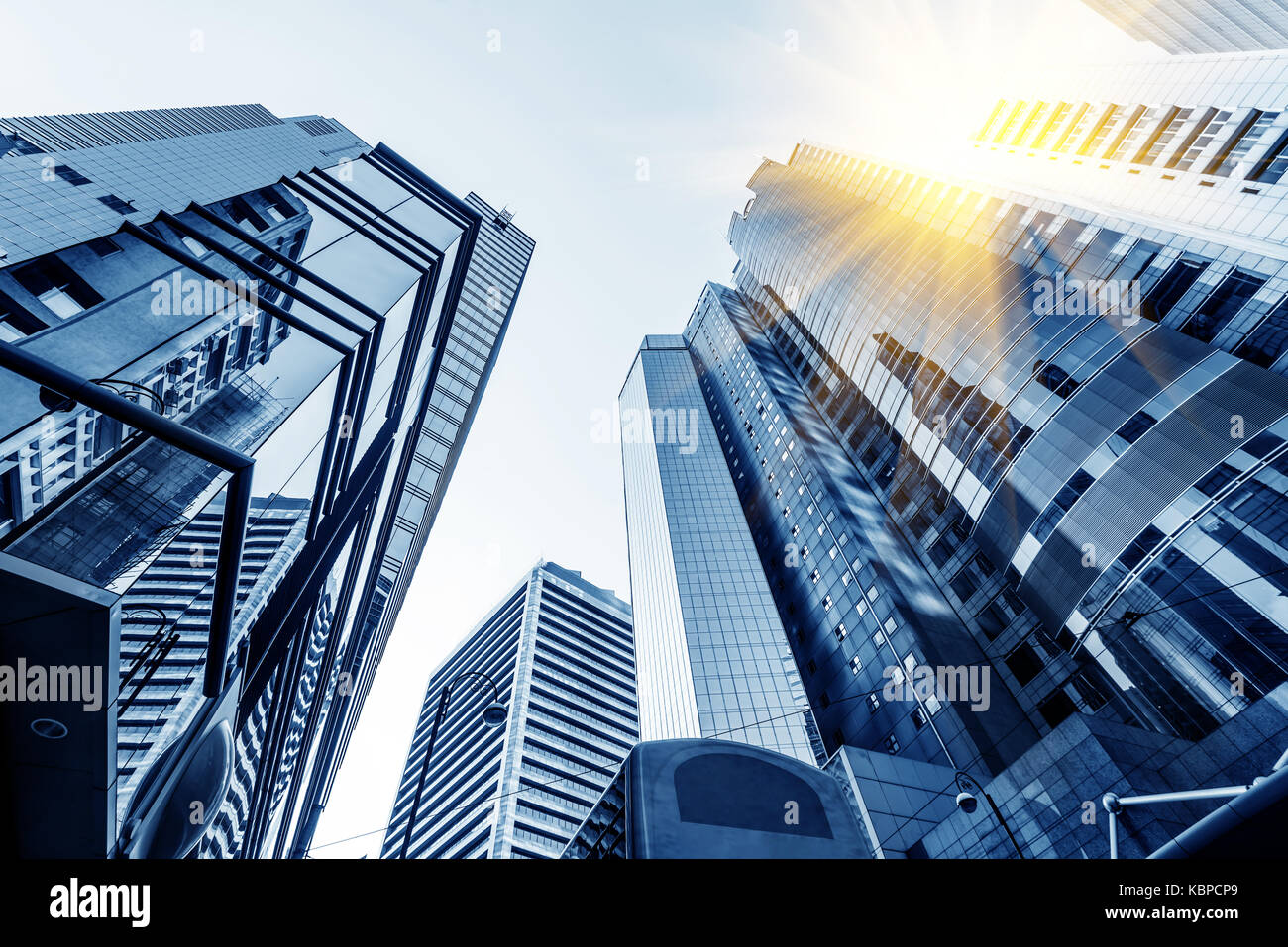 Basso angolo di ripresa edificio commerciale, Cina occidentale chongqing. Foto Stock