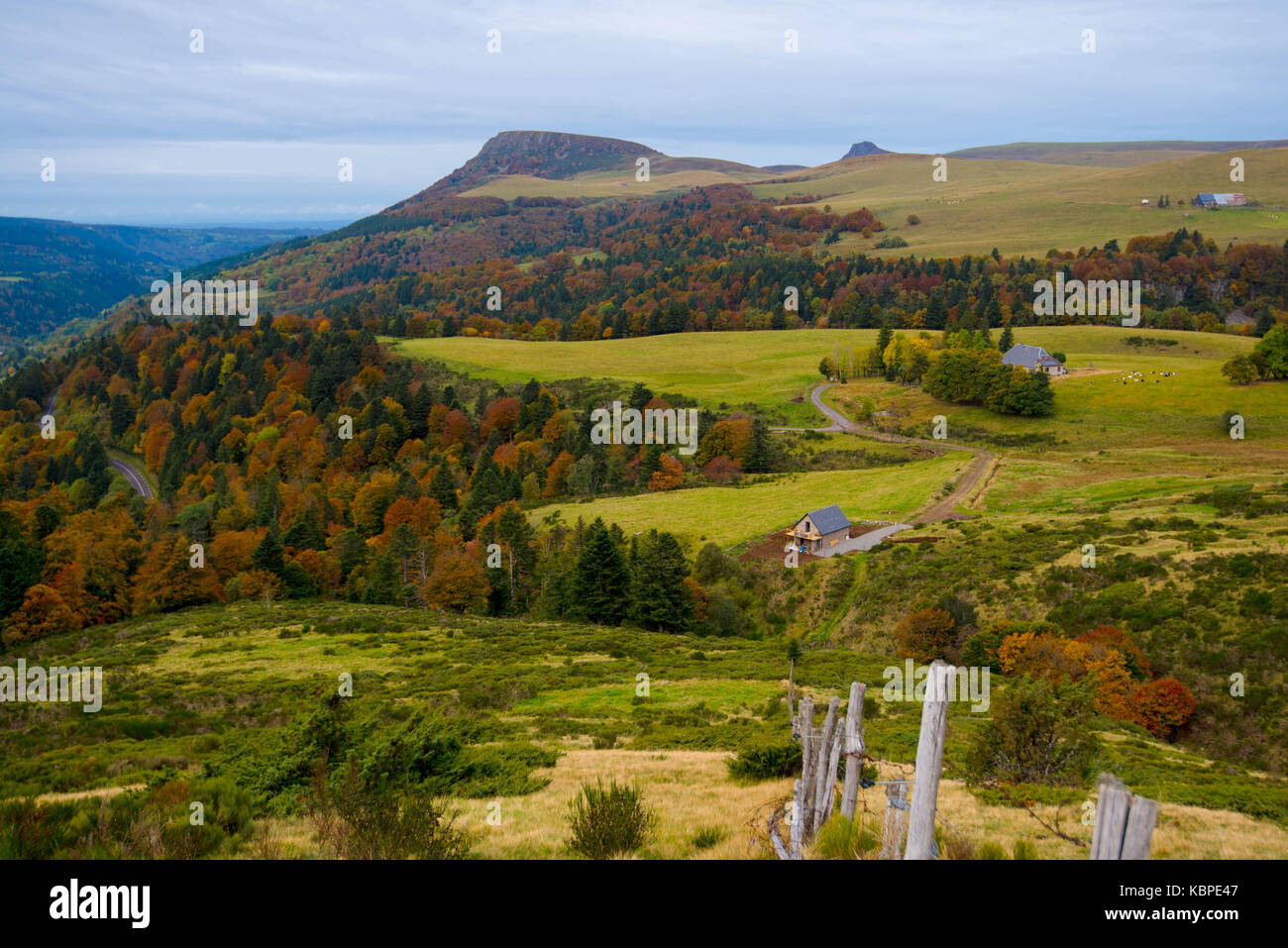 Paesaggio in Auvergne in Francia Foto Stock