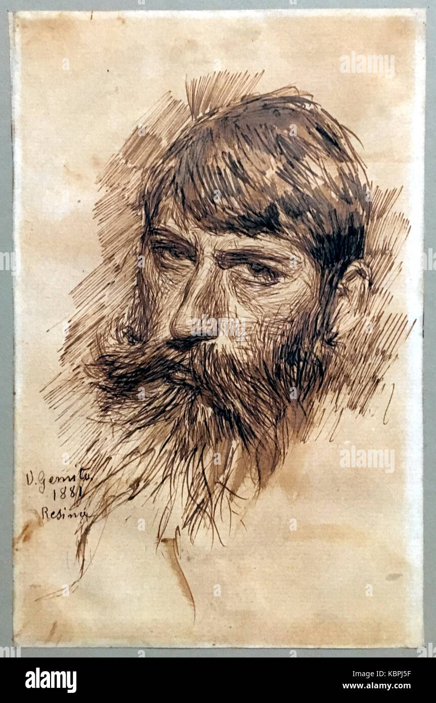 Vincenzo Gemito Autoritratto (1881) Foto Stock