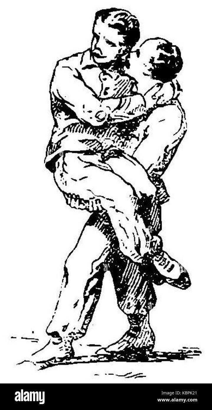 Grierson 111b Hombre llevando una Onu enfermo en brazos Foto Stock