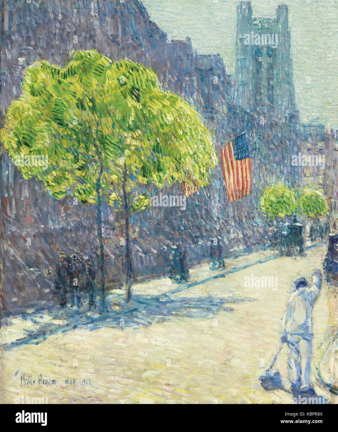 Appena fuori la Avenue, cinquanta Terza Strada, Maggio 1916 da bambino Hassam Foto Stock