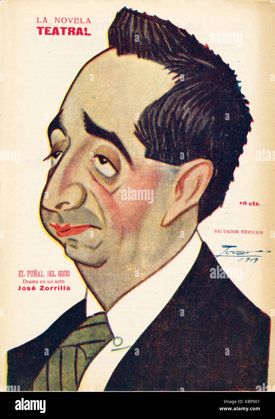 1919 10 12, La Novela Teatral, Salvador Videgain, Tovar Foto Stock