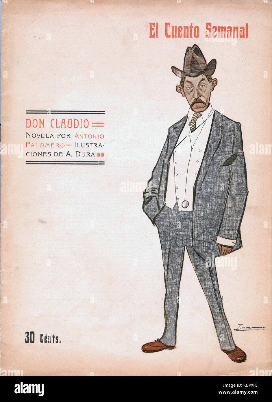 1907 09 20, El Cuento Semanal, Don Claudio, de Antonio Palomero, Tovar Foto Stock