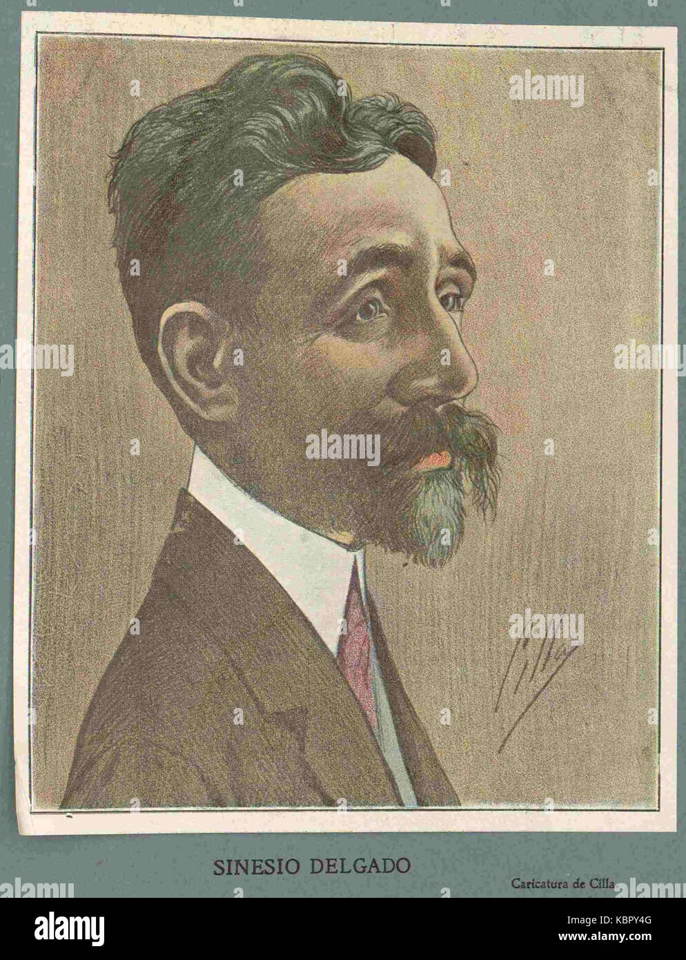 Sinesio Delgado, caricatura de Cilla Foto Stock