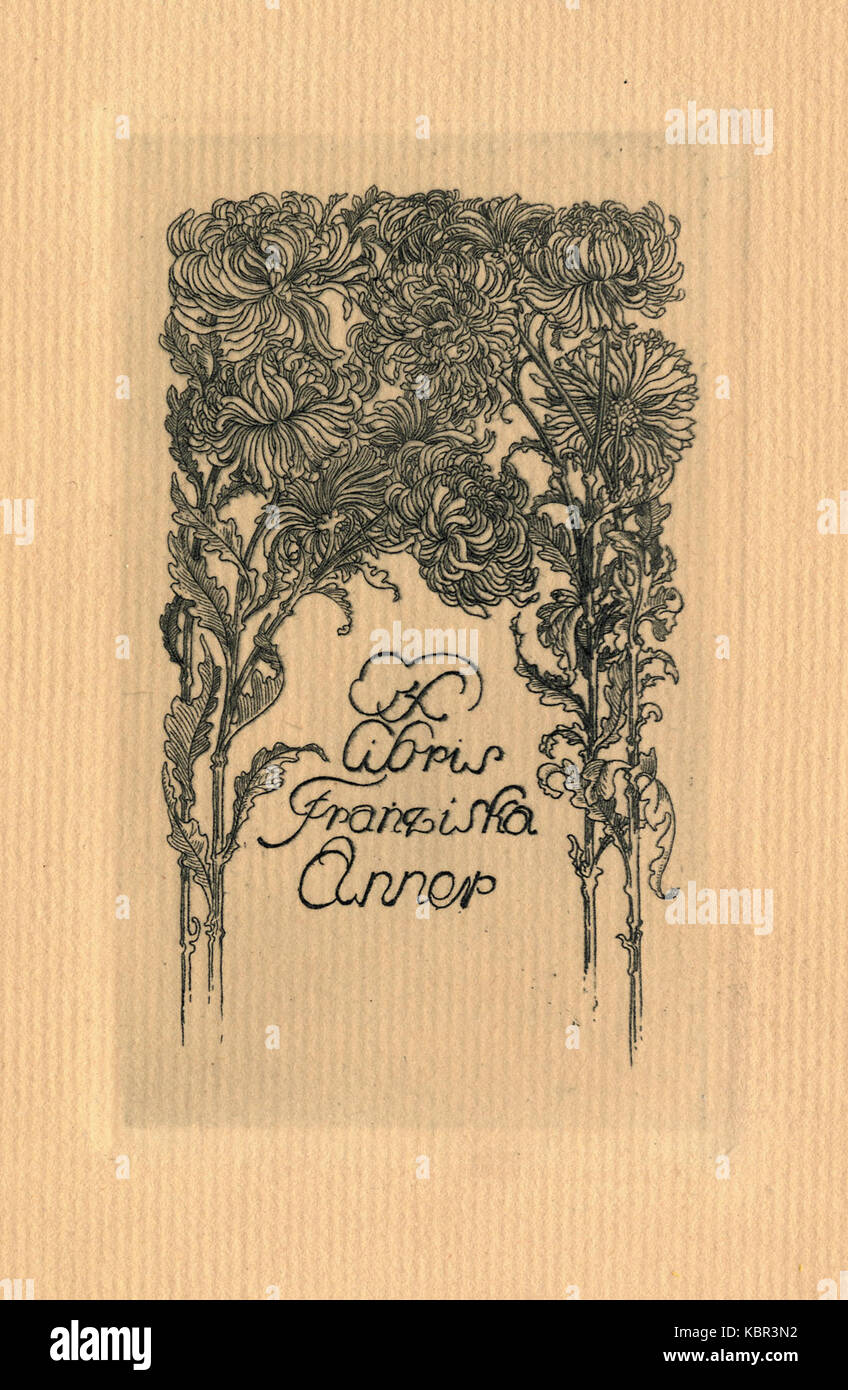 Ex libris Franziska cronologico Foto Stock