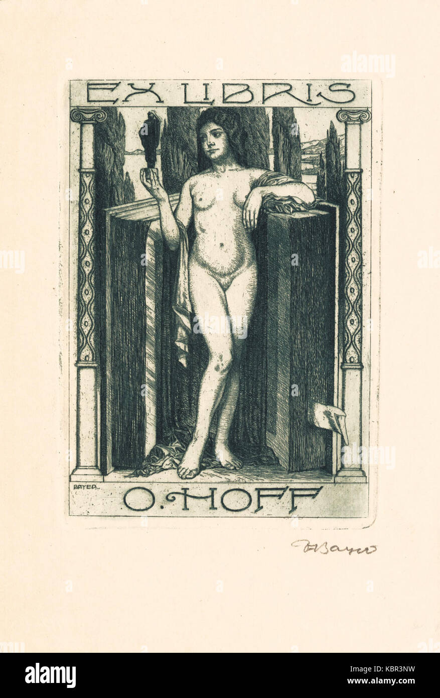 Gli ex libris O Hoff Foto Stock