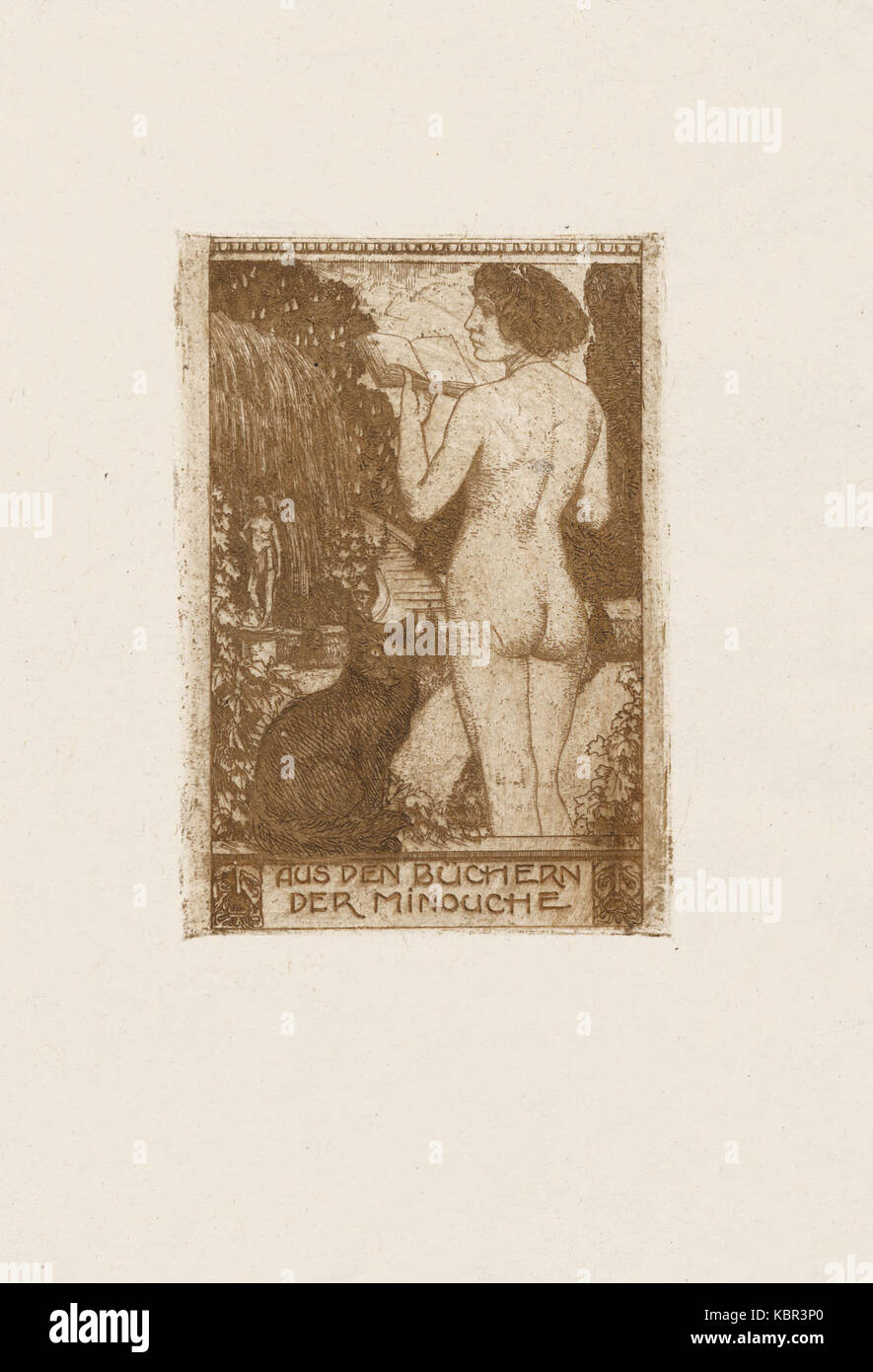 Ex libris Minouche Foto Stock
