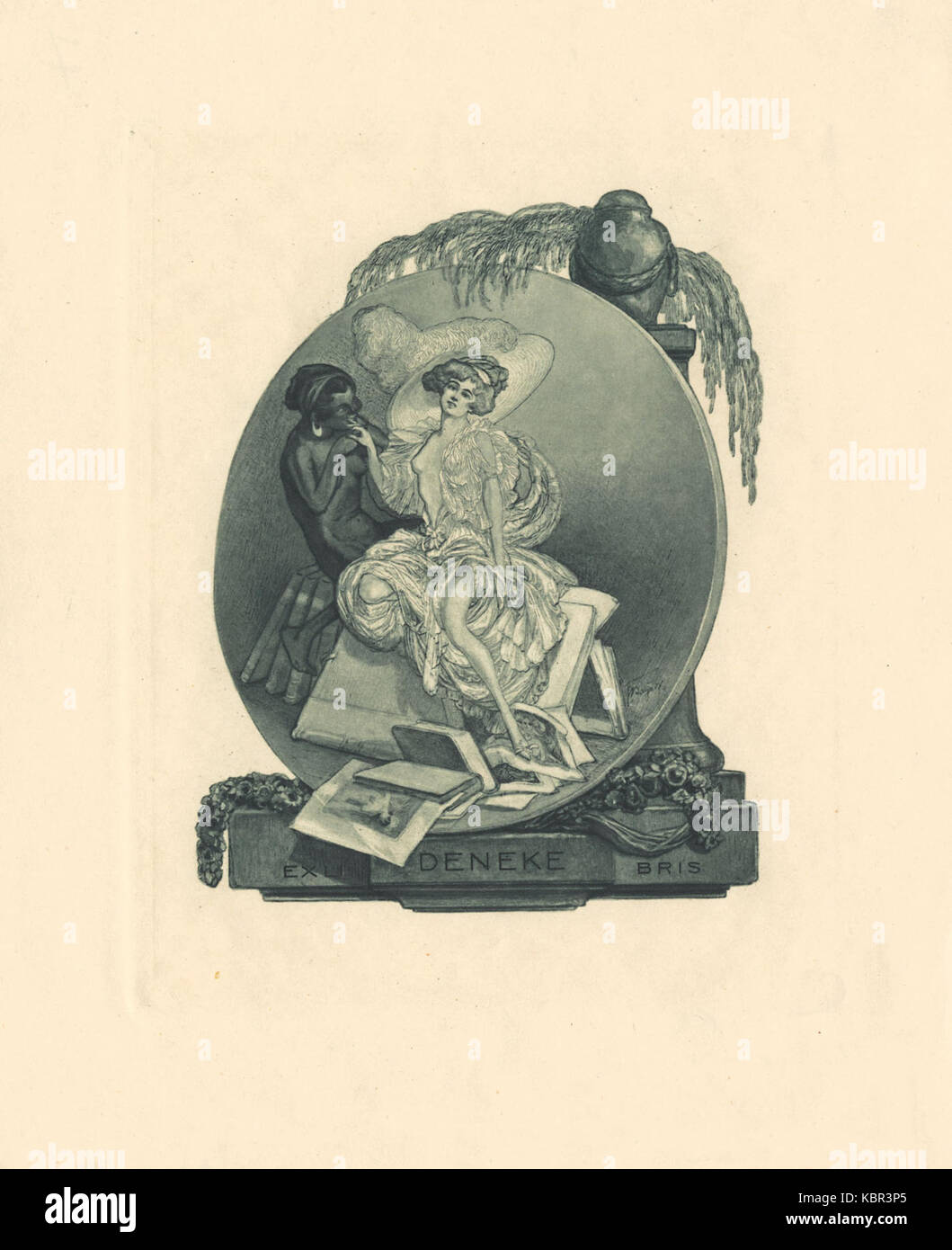 Franz von Bayros Ex libris Deneke Foto Stock