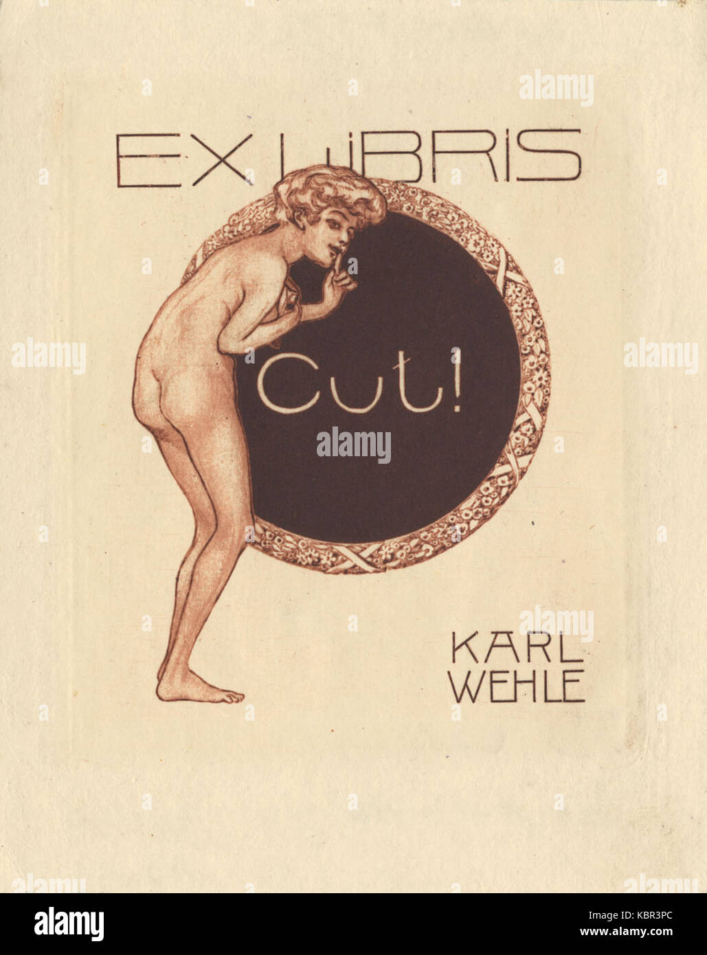 Franz von Bayros Ex libris Karl Wehle Foto Stock