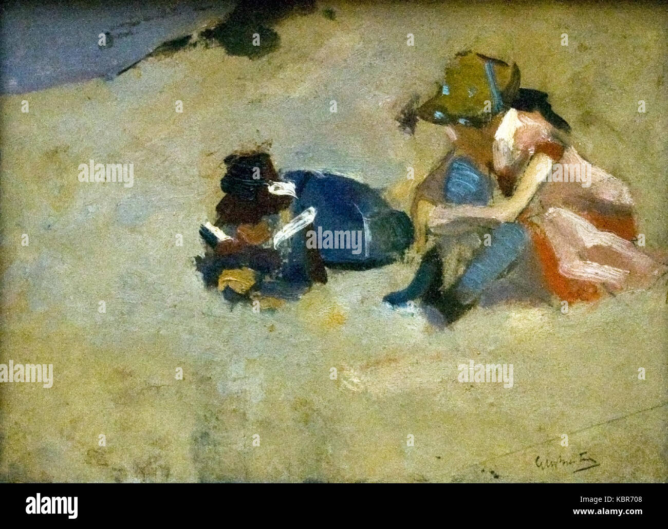 Una fotografia raffigurante bambini che giocano tra le dune, che illustra il legame tra infanzia, natura e attività all'aperto all'inizio del XX secolo. Foto Stock